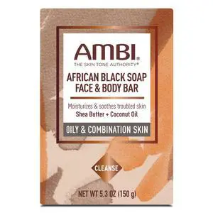 Black Soap Face & Body Bar, Cleans and Nourishes Skin, Rinses Clear, 5.3 Ounce Black Soap Face & Body Bar, Cleans and Nourishes Skin, Rinses Clear, 5.3 Ounce