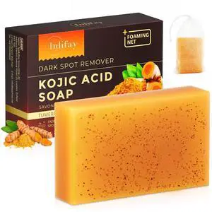 Turmeric Kojic Acid Soap: Dark Spot Soap for Face Body - Home Travel Use Skin Cleansing for Women (80g) Turmeric Kojic Acid Soap: Dark Spot Soap for Face Body - Home Travel Use Skin Cleansing for Women (80g)