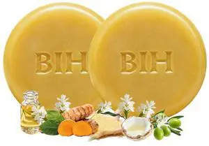 2 Pack Turmeric Hair Shampoo Bars, Ginger Soap for Growth Natural Turmeric Solid Bars for Hair Deep Cleansing 2 Pack Turmeric Hair Shampoo Bars, Ginger Soap for Growth Natural Turmeric Solid Bars for Hair Deep Cleansing