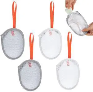 4Pcs Soap Bag Double Layer Bar Soap Saver Pouch Sandwich Soaps Bag 4Pcs Soap Bag Double Layer Bar Soap Saver Pouch Sandwich Soaps Bag
