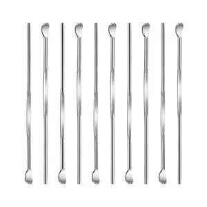 10 Pcs Metal Ear Cleaner Stainless Steel Ear Pick Portable Metal Earwax Curette Ear Cleaner Tool for Adult 10 Pcs Metal Ear Cleaner Stainless Steel Ear Pick Portable Metal Earwax Curette Ear Cleaner Tool for Adult
