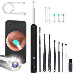 Ear Wax Removal, Ear Wax Removal Kit with 1080P HD Camera,Ear Cleaning Kit with 4 Ear Spoon, Otoscope with Light, Ear Camera Include 8 Ear Set,Black (NE7-FT) Ear Wax Removal, Ear Wax Removal Kit with 1080P HD Camera,Ear Cleaning Kit with 4 Ear Spoon, Otoscope with Light, Ear Camera Include 8 Ear Set,Black (NE7-FT)