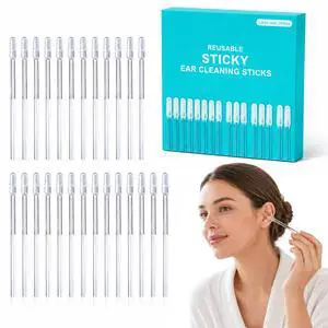 24 pcs Sticky Ear Cleaning Sticks for Dry Earwax,Reusable Stickiness Ear Swab for Adults 24 pcs Sticky Ear Cleaning Sticks for Dry Earwax,Reusable Stickiness Ear Swab for Adults