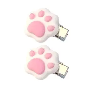 1pc/2pcs Cat Paw Shape Hair Clip Photography Hairpin For Woman Girls Look Bangs Taking Photo, 1 pair 1pc/2pcs Cat Paw Shape Hair Clip Photography Hairpin For Woman Girls Look Bangs Taking Photo, 1 pair