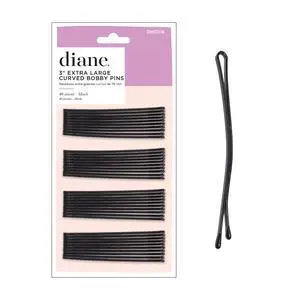 XL 3" Curved Black Bobby Pins 40-count for Thick Hair, Non Slip Professional Hair Pins for Women, Strong Hold Black Styling Pins for Buns, Updos, French Twists, Roller Sets & Bridal Hair XL 3" Curved Black Bobby Pins 40-count for Thick Hair, Non Slip Professional Hair Pins for Women, Strong Hold Black Styling Pins for Buns, Updos, French Twists, Roller Sets & Bridal Hair