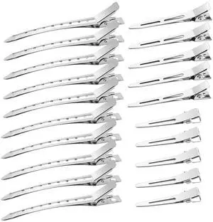40pcs Metal Duck Billed Hair Clips for Styling Sectioning,Silver for Women Long Hair, Alligator Curl Clips for Hair Roller,Salon,Bows DIY with Case 40pcs Metal Duck Billed Hair Clips for Styling Sectioning,Silver for Women Long Hair, Alligator Curl Clips for Hair Roller,Salon,Bows DIY with Case