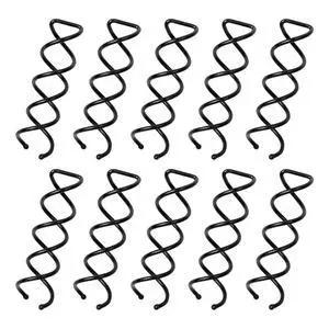 Spiral Twist Hair Pins (10-Pack) Durable Non-Scratch Corkscrew Design for Effortless Bun Hairstyles (Black) Spiral Twist Hair Pins (10-Pack) Durable Non-Scratch Corkscrew Design for Effortless Bun Hairstyles (Black)