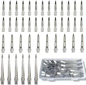 42Pcs Styling Hair Clips, Silver Metal Duck Billed Hair Clips for Women Styling Sectioning, Duckbill Long, Pin Curl, Alligator Roller Clip with Case (42PCS) 42Pcs Styling Hair Clips, Silver Metal Duck Billed Hair Clips for Women Styling Sectioning, Duckbill Long, Pin Curl, Alligator Roller Clip with Case (42PCS)