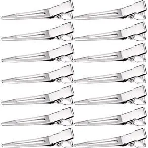 50 Pack Duck Billed Clips 1.75 Inch Single Prong Metal Alligator Clip Durable Silver Hair Pins for Women Curl Dread Extension Setting Salon DIY 50 Pack Duck Billed Clips 1.75 Inch Single Prong Metal Alligator Clip Durable Silver Hair Pins for Women Curl Dread Extension Setting Salon DIY