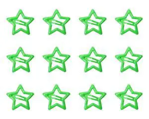 Star Hair Clips 12Pcs Small Metal Star Snap Hair Clips Barrettes Decoration Accessories for Women (Green) Star Hair Clips 12Pcs Small Metal Star Snap Hair Clips Barrettes Decoration Accessories for Women (Green)