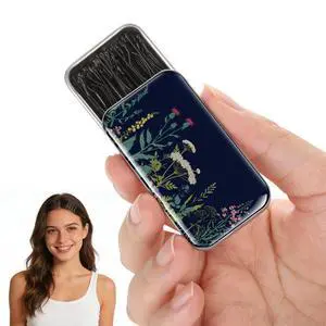 Black Bobby Pins, Reusable Invisible Wave Anti-Slip Hair Clips with Storage Case, for Women, Girls, and Children (Black -01) Black Bobby Pins, Reusable Invisible Wave Anti-Slip Hair Clips with Storage Case, for Women, Girls, and Children (Black -01)
