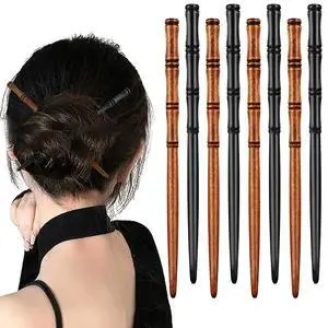 8 Pieces Hair Chopsticks Bamboo Shape Hair Sticks, 6.9 Inch Wooden Chinese Chopstick Hair Stick Vintage Handmade HairPin Retro Hair Sticks For Buns Hair Accessories For Long Hair Women Girls 8 Pieces Hair Chopsticks Bamboo Shape Hair Sticks, 6.9 Inch Wooden Chinese Chopstick Hair Stick Vintage Handmade HairPin Retro Hair Sticks For Buns Hair Accessories For Long Hair Women Girls