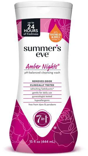 Amber Nights with Oat and Shea Extracts, Daily Refreshing All Over Feminine Body Wash, Removes Odor, Feminine Wash pH Balanced, 15 fl oz Amber Nights with Oat and Shea Extracts, Daily Refreshing All Over Feminine Body Wash, Removes Odor, Feminine Wash pH Balanced, 15 fl oz