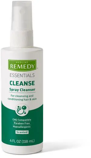 Essentials Spray Cleanser (4 fl oz Spray), 1 Count, Scented, Full Body Cleanser & Shampoo, Sulfate Free, Gentle Body Wash, For Men & Women, Incontinence Cleaning, Bedside Cleansing Essentials Spray Cleanser (4 fl oz Spray), 1 Count, Scented, Full Body Cleanser & Shampoo, Sulfate Free, Gentle Body Wash, For Men & Women, Incontinence Cleaning, Bedside Cleansing