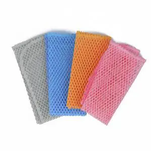 4 Pcs Heavy Duty Dish Scrubbers, Non-Scratch Scouring Pads - Odorless & Long Lasting Mesh Dish Cloth - Replace Sponges - Kitchen, Floor and Bathroom Usage 4 Pcs Heavy Duty Dish Scrubbers, Non-Scratch Scouring Pads - Odorless & Long Lasting Mesh Dish Cloth - Replace Sponges - Kitchen, Floor and Bathroom Usage