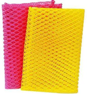 Innovative Dish Washing Net Cloths / Scourer - 100% Odor Free / Quick Dry - No More Sponges with Mildew Smell - Perfect Scrubber for Washing Dishes - 11 by 11 inches - 2PCS - Pink/Yellow Innovative Dish Washing Net Cloths / Scourer - 100% Odor Free / Quick Dry - No More Sponges with Mildew Smell - Perfect Scrubber for Washing Dishes - 11 by 11 inches - 2PCS - Pink/Yellow