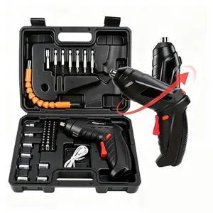 Cordless Power Screwdriver, Electric Screwdriver Rechargeable Set, 47pcs Bits in Carrying Case Pivoting Handle and LED Lights, Small Drills Cordless Cordless Power Screwdriver, Electric Screwdriver Rechargeable Set, 47pcs Bits in Carrying Case Pivoting Handle and LED Lights, Small Drills Cordless
