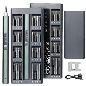 Mini Electric Screwdriver, 66 in 1 Precision Screwdriver Set Rechargeable Cordless Precision screwdriver Kit 64 Magnetic Bits Power Portable Repair Tool with LED Light for Phone Laptop Watch Mini Electric Screwdriver, 66 in 1 Precision Screwdriver Set Rechargeable Cordless Precision screwdriver Kit 64 Magnetic Bits Power Portable Repair Tool with LED Light for Phone Laptop Watch