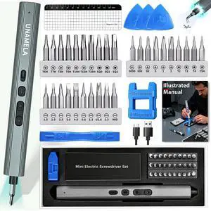 Mini Electric Screwdriver Set Upgraded: Small Electric Precision Screwdriver Cordless - 30 S2 Bits, 3 Torque Settings, 4 LED Lights, Power Screwdriver Repair Tool Kit for PC RC Electronics Mini Electric Screwdriver Set Upgraded: Small Electric Precision Screwdriver Cordless - 30 S2 Bits, 3 Torque Settings, 4 LED Lights, Power Screwdriver Repair Tool Kit for PC RC Electronics