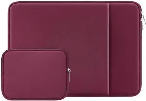 14 Inch Laptop Sleeve Case Protective Soft Padded Zipper Cover Carrying Computer Bag with Front Pocket & Accessories Pouch, Compatible with 14" Notebook Chromebook Tablet Ultrabook (Red) 14 Inch Laptop Sleeve Case Protective Soft Padded Zipper Cover Carrying Computer Bag with Front Pocket & Accessories Pouch, Compatible with 14" Notebook Chromebook Tablet Ultrabook (Red)
