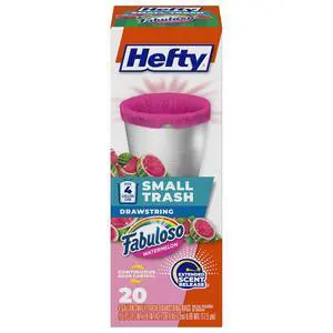 Small Trash Bags, 4 Gallon, Pink, Watermelon Scented Garbage Bags with Drawstring Closure, 20 Bags Small Trash Bags, 4 Gallon, Pink, Watermelon Scented Garbage Bags with Drawstring Closure, 20 Bags