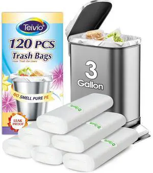 3 Gallon 120 Counts Small Trash Bags 3 Gallon 3.1 Gallon 3.2 Gallon fit 10 liter Garbage Bags by , Waste Basket Bags,Bathroom Trash Can Bin Liners, Plastic Bags for home office kitchen, Clear 3 Gallon 120 Counts Small Trash Bags 3 Gallon 3.1 Gallon 3.2 Gallon fit 10 liter Garbage Bags by , Waste Basket Bags,Bathroom Trash Can Bin Liners, Plastic Bags for home office kitchen, Clear