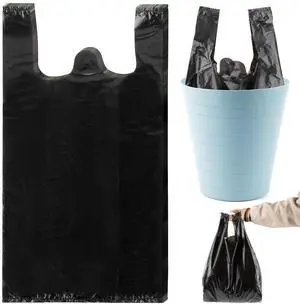 35PACK 4 Gallon Garbage Bags with Handle, Black Plastic Trash Bag for Bathroom, Garbage, Strong Plastic Trash Can Liners for Kitchen, Office, Bathroom Can, Large Capacity for Home Storage 35PACK 4 Gallon Garbage Bags with Handle, Black Plastic Trash Bag for Bathroom, Garbage, Strong Plastic Trash Can Liners for Kitchen, Office, Bathroom Can, Large Capacity for Home Storage