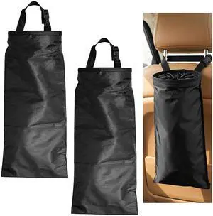 2 PCS Car Trash Bags, Washable Seat Back Hanging Trash Bag with Top Elastic Vent, Detachable Seat Back Garbage Bag for Cars Travelling Outdoor Home Use, Car Accessories 2 PCS Car Trash Bags, Washable Seat Back Hanging Trash Bag with Top Elastic Vent, Detachable Seat Back Garbage Bag for Cars Travelling Outdoor Home Use, Car Accessories