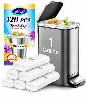 1 Gallon 120 Counts Mini Clear Trash Bags 1-1.2 Gallon Garbage Bags,Small Waste Basket Liners,Bathroom Trash Can Bin Liners, Plastic Bags for home office kitchen, 4-5 Liters,Clear 1 Gallon 120 Counts Mini Clear Trash Bags 1-1.2 Gallon Garbage Bags,Small Waste Basket Liners,Bathroom Trash Can Bin Liners, Plastic Bags for home office kitchen, 4-5 Liters,Clear