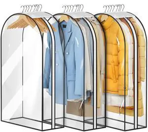 10" Gusseted All Clear Garment Bags for Hanging Clothes 3 Packs 40" Suit Bags for Closet Storage Hanging Clothes Storage Suit Cover for Shirts, Coats, Dresses 10" Gusseted All Clear Garment Bags for Hanging Clothes 3 Packs 40" Suit Bags for Closet Storage Hanging Clothes Storage Suit Cover for Shirts, Coats, Dresses