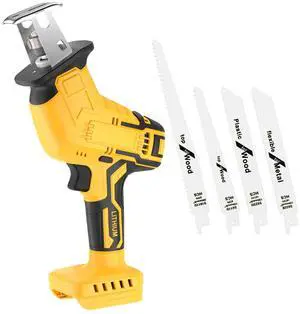 Cordless Reciprocating Saw for 20V Battery, 150W Power Brush Reciprocating Saws, 0-3500 SPM Variable Speed, 4 Saw Blades Kit Cutting Tool for Wood Metal PVC (Battery Not Included) Cordless Reciprocating Saw for 20V Battery, 150W Power Brush Reciprocating Saws, 0-3500 SPM Variable Speed, 4 Saw Blades Kit Cutting Tool for Wood Metal PVC (Battery Not Included)