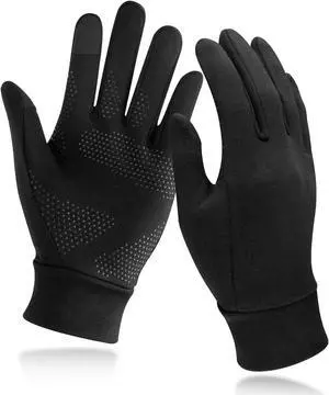 Running Gloves, Touch Screen Anti-Slip Lightweight Gloves Liners for Cycling Biking Sporting Driving for Men Women (Large) Running Gloves, Touch Screen Anti-Slip Lightweight Gloves Liners for Cycling Biking Sporting Driving for Men Women (Large)