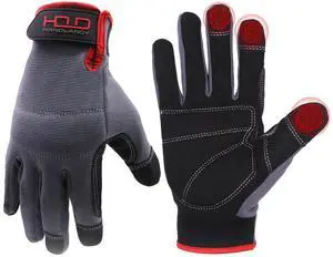 Mens Work Gloves Touch screen, Synthetic Leather Utility Gloves, Flexible Breathable Fit- Padded Knuckles & Palm (Large) Mens Work Gloves Touch screen, Synthetic Leather Utility Gloves, Flexible Breathable Fit- Padded Knuckles & Palm (Large)