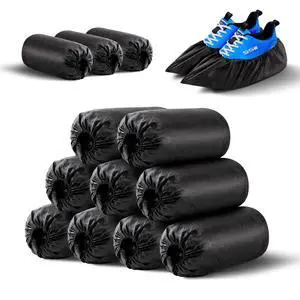 Shoe Covers Disposable Non Slip For Indoors 100Pack(50 Pairs) Waterproof Shoes Protector Cover Durable Boot Booties Covers Fits up to size 11 US Men and 13 US Women,Large,Black Shoe Covers Disposable Non Slip For Indoors 100Pack(50 Pairs) Waterproof Shoes Protector Cover Durable Boot Booties Covers Fits up to size 11 US Men and 13 US Women,Large,Black