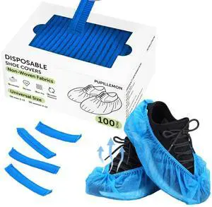 100Pcs(50 Pairs) Non-Woven Shoe Covers Disposable Non Slip for Indoors, Breathable | Durable Booties for Shoes Covers, Fits Up to Size 13 Men (Blue) 100Pcs(50 Pairs) Non-Woven Shoe Covers Disposable Non Slip for Indoors, Breathable | Durable Booties for Shoes Covers, Fits Up to Size 13 Men (Blue)