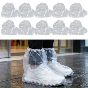 20Pcs/10 Pairs Disposable Waterproof Rain Shoe Covers, Clear Thickened Plastic Overshoes with Elastic Band, Universal Fit for Men Women Adults Kids, Ideal for Rainy Days, Home Cleaning and Outdoor Use 20Pcs/10 Pairs Disposable Waterproof Rain Shoe Covers, Clear Thickened Plastic Overshoes with Elastic Band, Universal Fit for Men Women Adults Kids, Ideal for Rainy Days, Home Cleaning and Outdoor Use