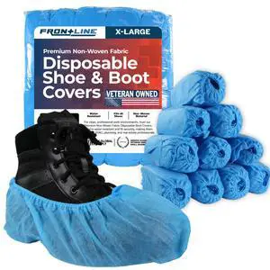 Disposable Shoe Covers for Indoors 100 Pack | Non-Woven, Water-Resistant Booties for Professionals | Durable, Shoe Protectors for Home, Office, and Job Sites by Disposable Shoe Covers for Indoors 100 Pack | Non-Woven, Water-Resistant Booties for Professionals | Durable, Shoe Protectors for Home, Office, and Job Sites by