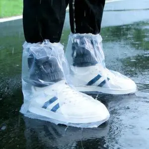 10 Pairs Waterproof Shoe Covers, Disposable Clear Rain Cover for Shoes, Plastic Non-Slip Boot Covers for Women and Men, Indoor Outdoor Overshoes (10 Pairs clear medium) 10 Pairs Waterproof Shoe Covers, Disposable Clear Rain Cover for Shoes, Plastic Non-Slip Boot Covers for Women and Men, Indoor Outdoor Overshoes (10 Pairs clear medium)