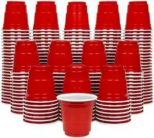 200 Pack 2 oz Plastic Shot Cups - Mini 2oz Party Cups, Red 200 Pack 2 oz Plastic Shot Cups - Mini 2oz Party Cups, Red