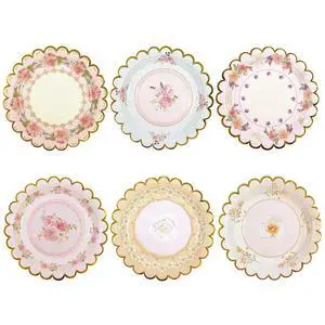48 PCS Vintage Floral Paper Plates 7 inch, Scalloped Flower Tea Party Plates Disposable Cake Dessert Plate for Birthday Bridal Shower Baby Shower Wedding Party Decorations (Floral) 48 PCS Vintage Floral Paper Plates 7 inch, Scalloped Flower Tea Party Plates Disposable Cake Dessert Plate for Birthday Bridal Shower Baby Shower Wedding Party Decorations (Floral)