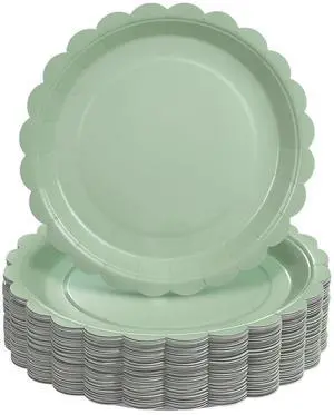50 Pcs Paper Plates 7 Inch Scalloped Disposable Dessert Plates, Small Appetizer Cake Plates for Wedding, Baby Shower, Birthday Party 50 Pcs Paper Plates 7 Inch Scalloped Disposable Dessert Plates, Small Appetizer Cake Plates for Wedding, Baby Shower, Birthday Party