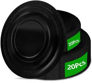 40Pcs Disposable Paper Plates Black,Including 20pcs 9" and 20pcs 7" Plates,Strong and Sturdy Disposable Plates for Party, Dinner, Holiday, Picnic,Birthday Party, Dinner Table, Wedding 40Pcs Disposable Paper Plates Black,Including 20pcs 9" and 20pcs 7" Plates,Strong and Sturdy Disposable Plates for Party, Dinner, Holiday, Picnic,Birthday Party, Dinner Table, Wedding