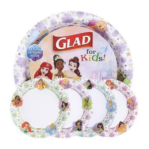 Princess Kids Paper Plates, Heavy Duty Soak Proof and Microwavable, Cut Resistant Disposable Snack Plates for Everyday Meals, School Lunches and Birthday Parties, 8.5 Inch, 40 Count Princess Kids Paper Plates, Heavy Duty Soak Proof and Microwavable, Cut Resistant Disposable Snack Plates for Everyday Meals, School Lunches and Birthday Parties, 8.5 Inch, 40 Count