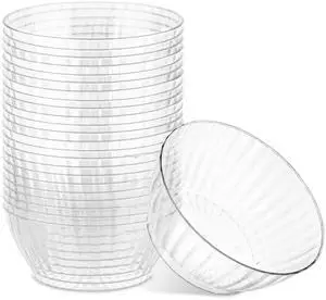 30 Pack Crystal Like Clear Disposable Plastic Plates Dinner Dishes 6 ounce Bowls for Special Occasions Parties 30 Pack Crystal Like Clear Disposable Plastic Plates Dinner Dishes 6 ounce Bowls for Special Occasions Parties