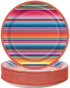 48PCS Party Paper Plates Serape Fiesta Party Decorations Taco Plates Disposable Day of The Dead Supplies 7" Mayo Dessert Platters Mexico Stripes Dia De Los Muertos Decor 48PCS Party Paper Plates Serape Fiesta Party Decorations Taco Plates Disposable Day of The Dead Supplies 7" Mayo Dessert Platters Mexico Stripes Dia De Los Muertos Decor