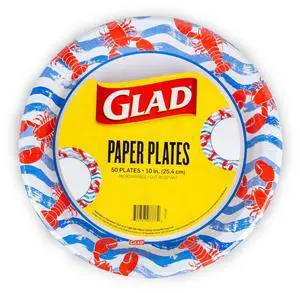 Disposable Paper Plates, Lobster Waves Design - Soak Proof, Cut-Resistant, and Microwavable for All Foods, Great for Beach Parties and Everyday Meals, Multicolor, 10 Inch, 50 Count Disposable Paper Plates, Lobster Waves Design - Soak Proof, Cut-Resistant, and Microwavable for All Foods, Great for Beach Parties and Everyday Meals, Multicolor, 10 Inch, 50 Count