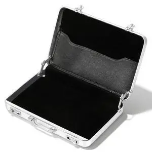 Business Card Holder Mini Briefcase Metal Business Card Holder Aluminum Cards Case Portable Briefcase Organizer Cards Holders Office Supplies for Office and Travel Business Card Holder Mini Briefcase Metal Business Card Holder Aluminum Cards Case Portable Briefcase Organizer Cards Holders Office Supplies for Office and Travel