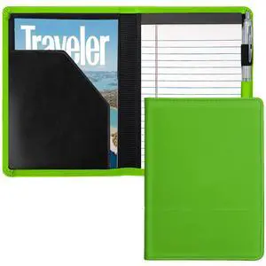 , Mini Padfolio Portfolio Binder 5 x 8 Legal Writing Pad, A5 Document Organizer Folder for Men Women,Green. , Mini Padfolio Portfolio Binder 5 x 8 Legal Writing Pad, A5 Document Organizer Folder for Men Women,Green.