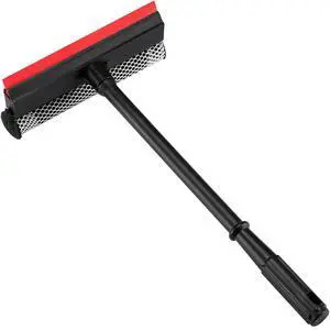 Professional 8.1" 2 in 1 Window Squeegee with 16" Long Handle,Car Squeegee for Gas Station,Home,CarGlass,Shower,Outdoor High Window Cleaning Professional 8.1" 2 in 1 Window Squeegee with 16" Long Handle,Car Squeegee for Gas Station,Home,CarGlass,Shower,Outdoor High Window Cleaning