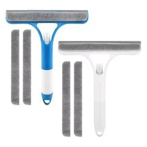 3 in 1 Window Cleaning Scraper with 2 Replaceable Cleaning Cotton Strips, 3 in 1 Spray Squeegee for Home Glass Doors Car Windows Glass, All-Purpose Window Cleaner Tool(1pc White & 1pc Blue) 3 in 1 Window Cleaning Scraper with 2 Replaceable Cleaning Cotton Strips, 3 in 1 Spray Squeegee for Home Glass Doors Car Windows Glass, All-Purpose Window Cleaner Tool(1pc White & 1pc Blue)